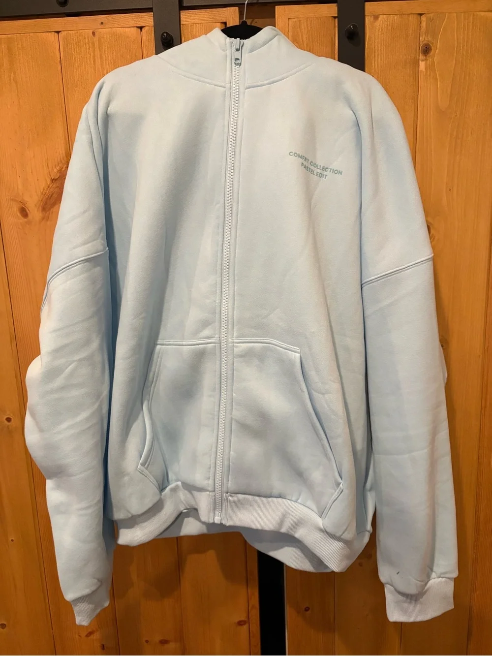 Comfrt Pastel Collection Zip Up Hoodie - Pastel Sky Blue - Picture 1 of 3